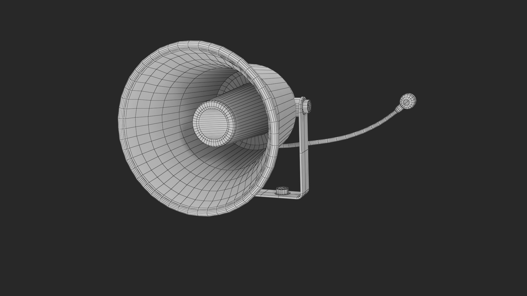 Siren megaphone Low-poly 3D model_12