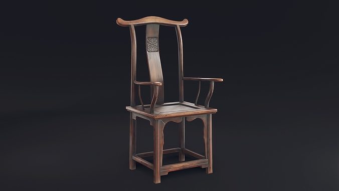 Chinese Chair Low-poly 3D model