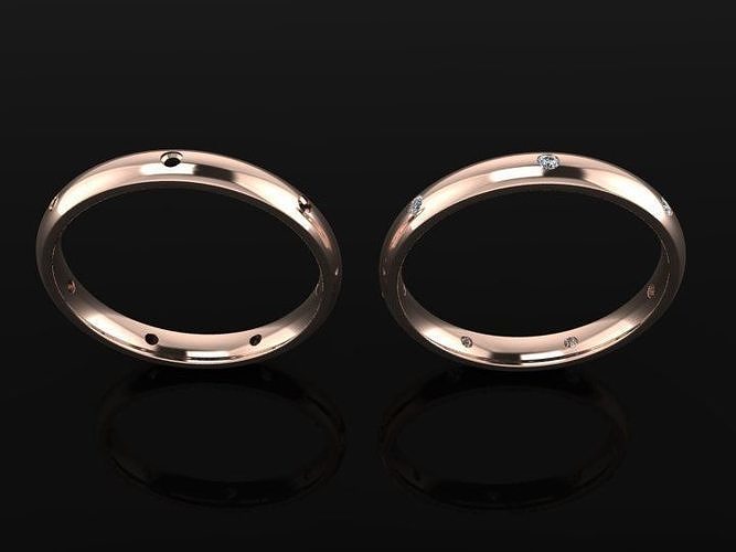 Dainty Infinity Diamond Band Ring and Fashion Wear Size9 3D print model