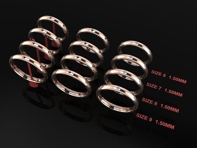 Dainty Infinity Diamond Band Ring and Fashion Wear Mix Sizes 3D print model