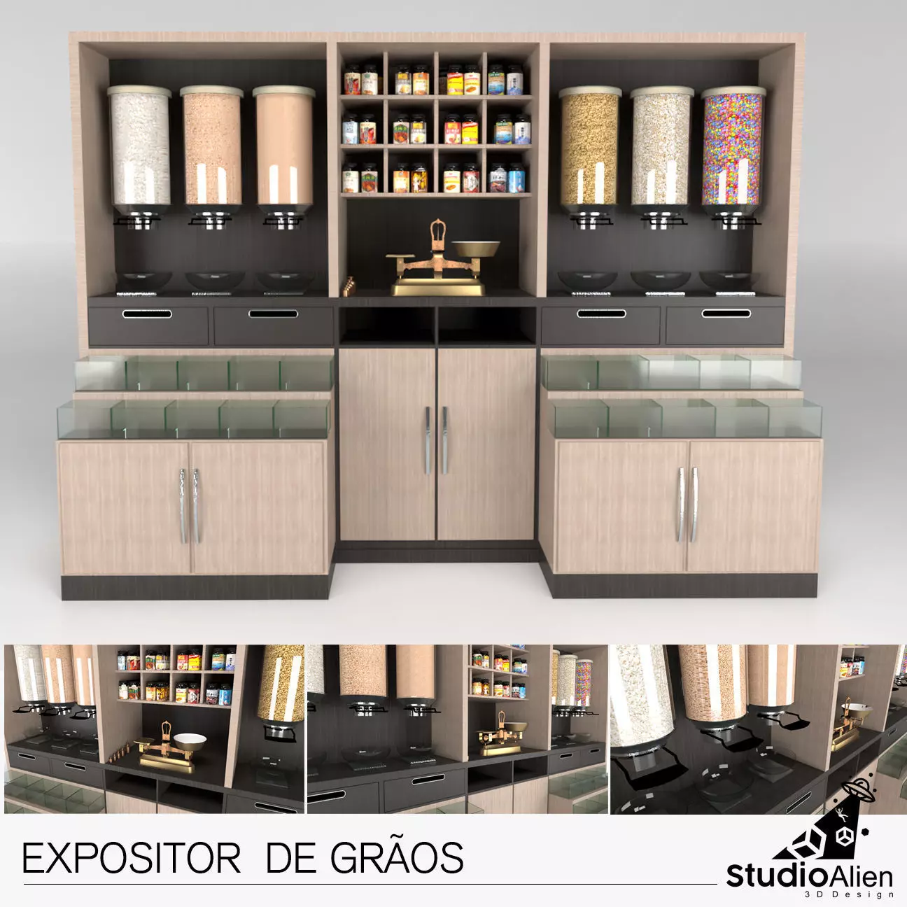 1 expositor para mercado 3D model