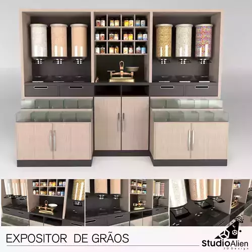 1 expositor para mercado 3D model