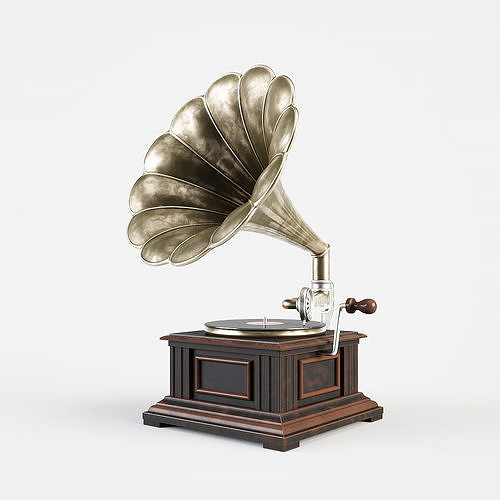 Vintage gramophone 3D model