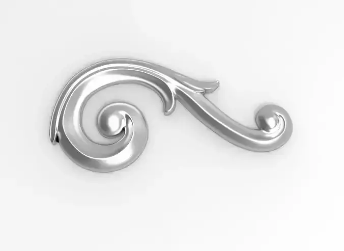 Volute leaf flower for cnc or 3D printer