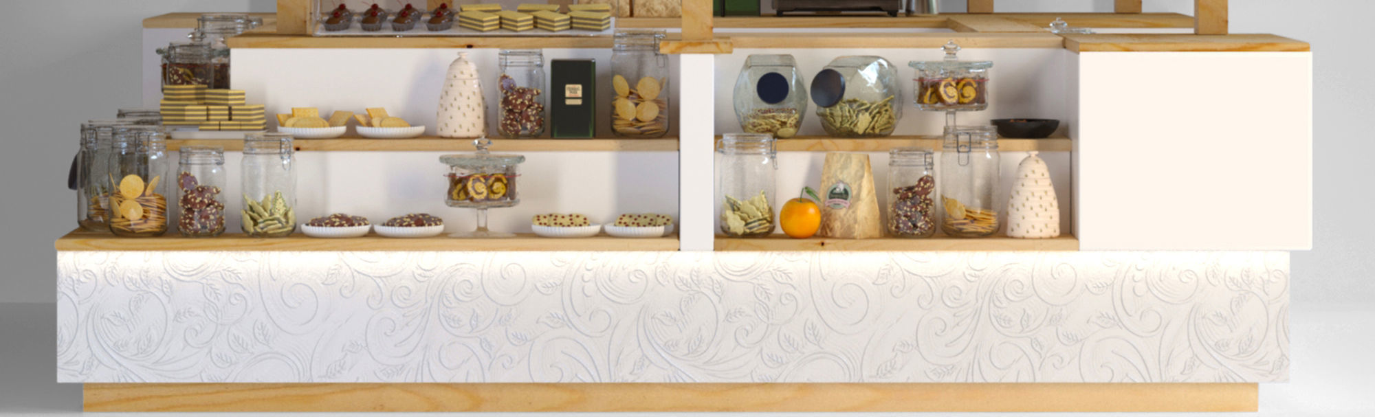 Huge coffee point with dessert and coffee 3D model_3