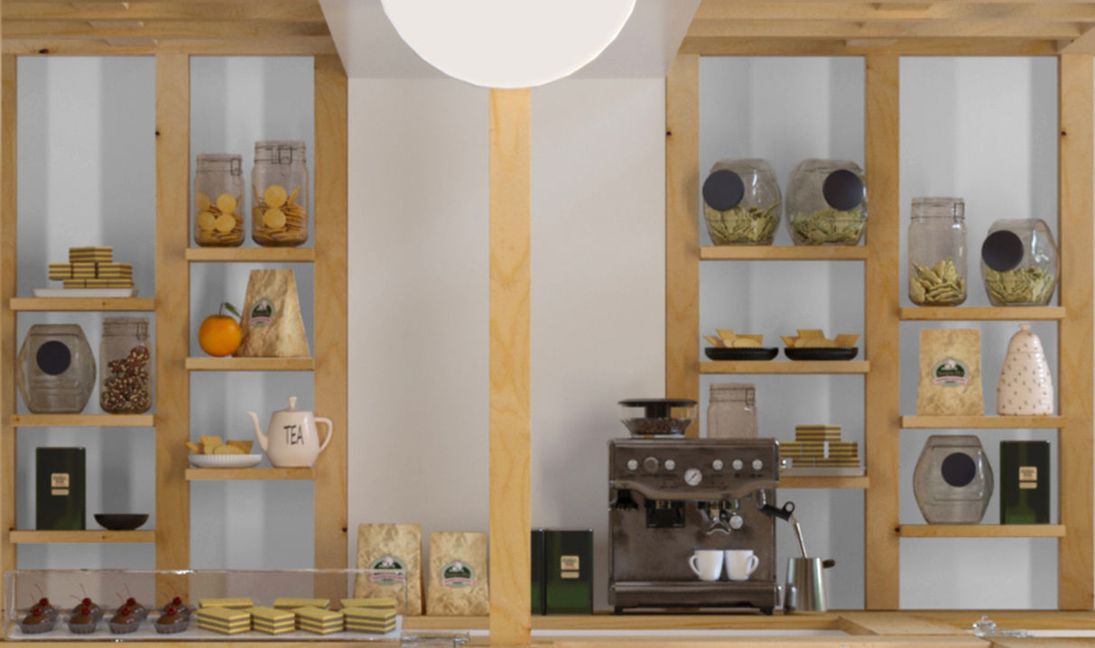 Huge coffee point with dessert and coffee 3D model_4