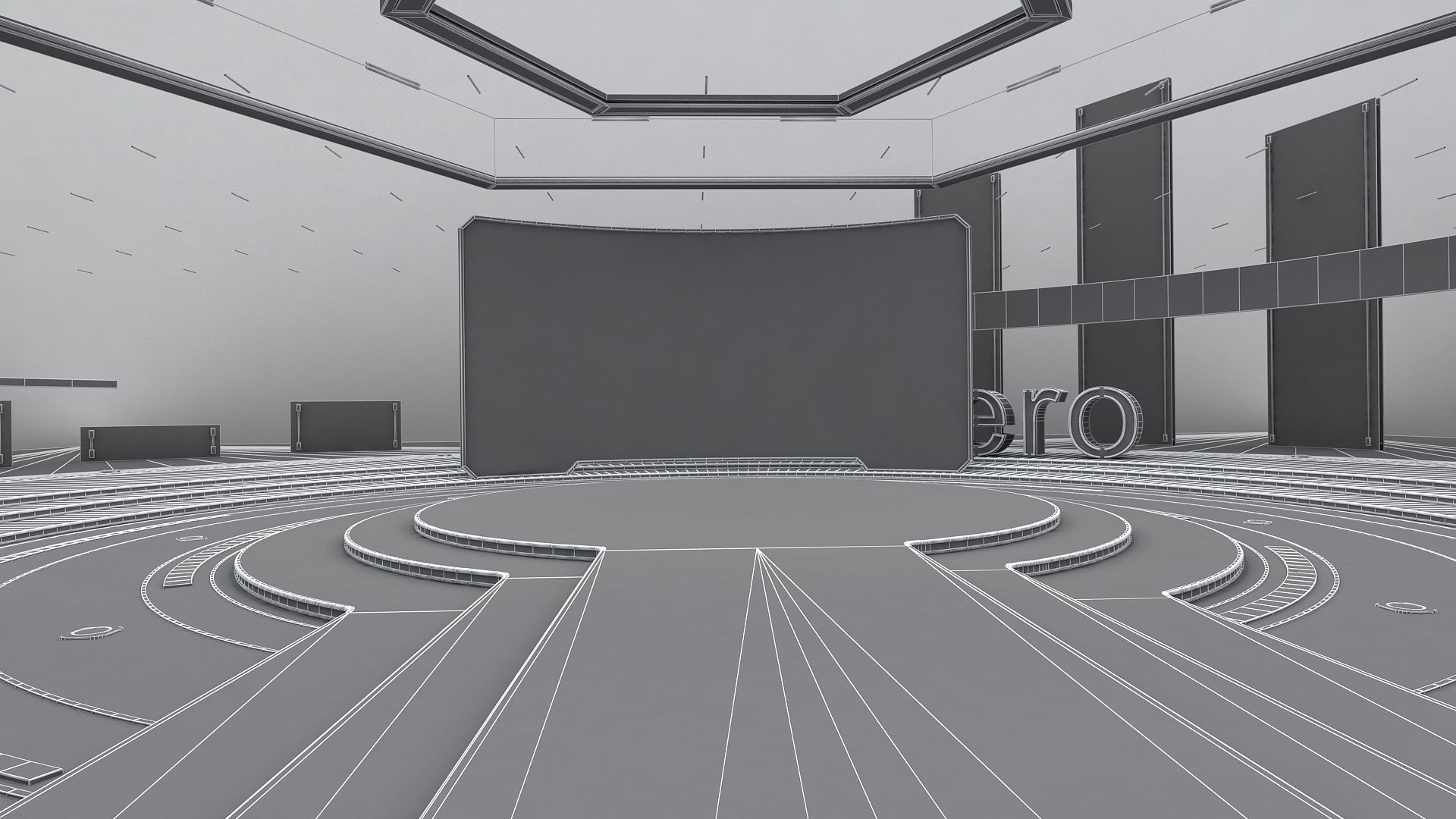 3D Virtual Stage Set Low-poly 3D model_2