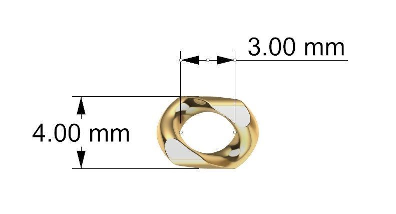 FRANCO DIAMOND CUT PLAIN 4 MM 3D print model_5