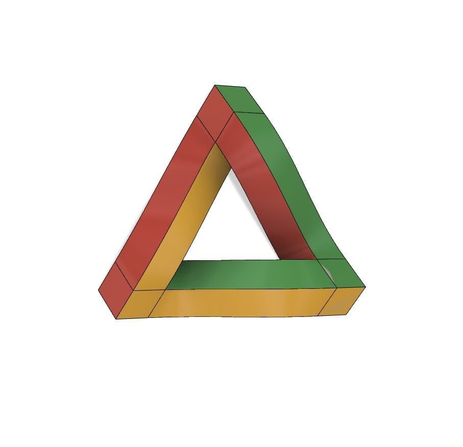 Penrose Triangle 3D print model_3