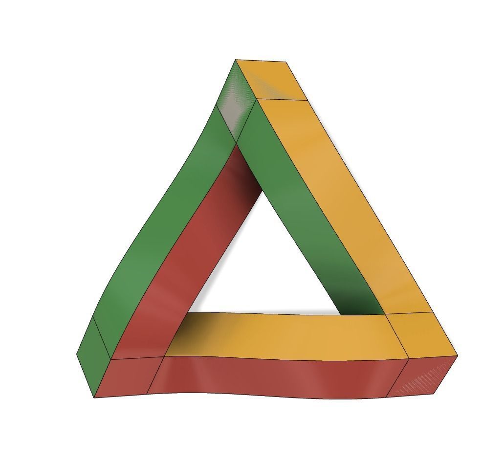 Penrose Triangle 3D print model_1