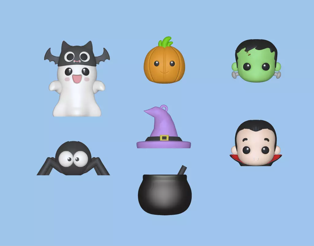 Halloween Ornaments Curtain 3D print model
