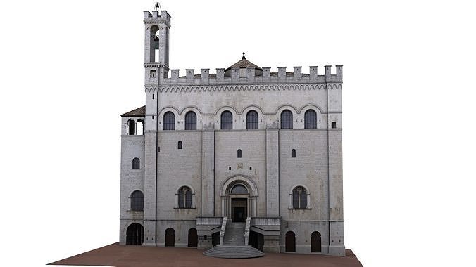 Historical italian palace - Gubbio -palazzo dei consoli 3D model