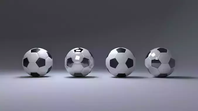 Soccert Balls Low and High Poly