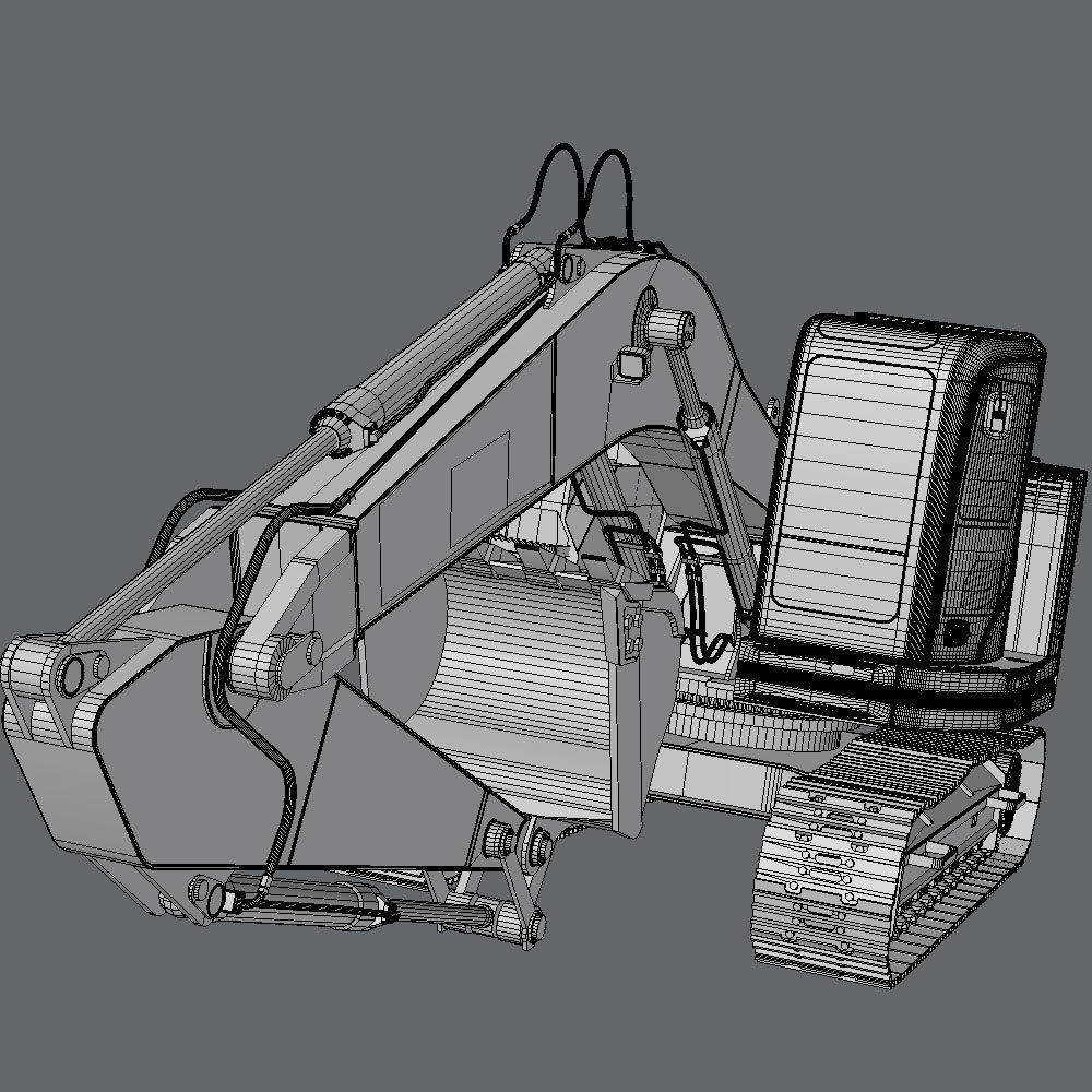 Compact Excavator Cat 321 3D model_5