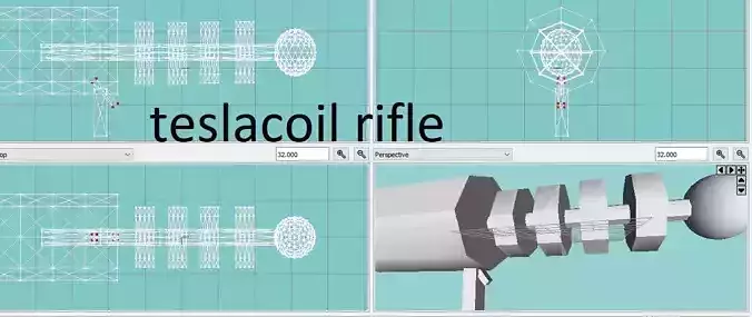 teslacoil rifle Free low-poly 3D model