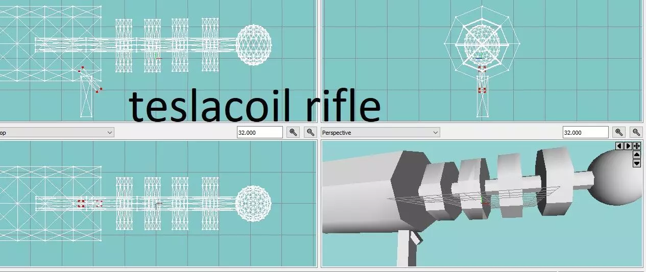 teslacoil rifle Free low-poly 3D model