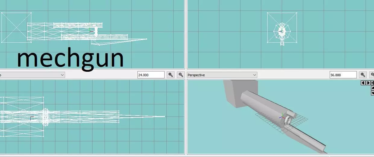 mechgun mech gun Free low-poly 3D model_0