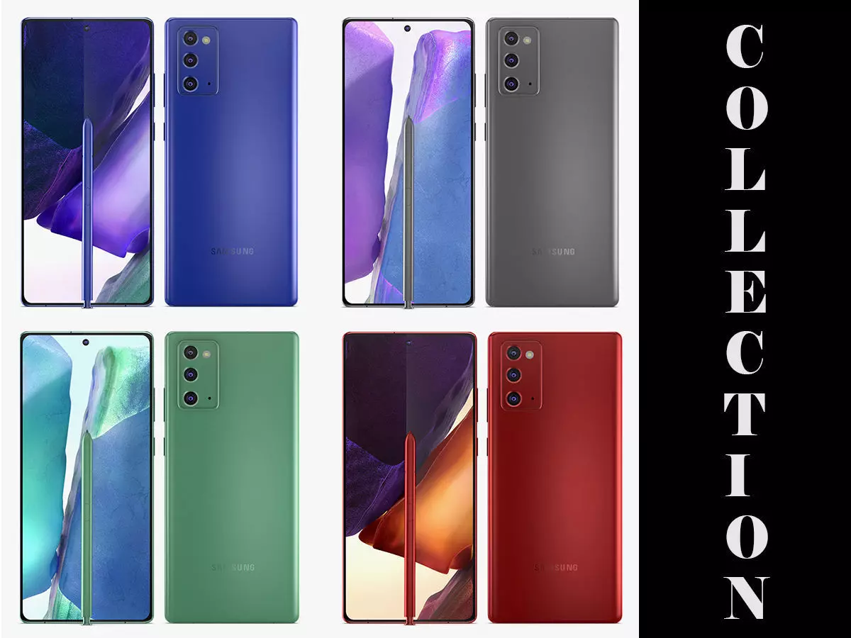 Samsung Galaxy Note 20 All Colors 3D model_0