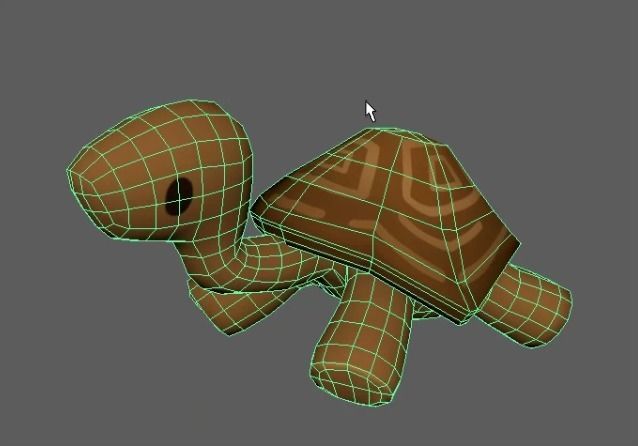 Wooden turtle 3D model_2