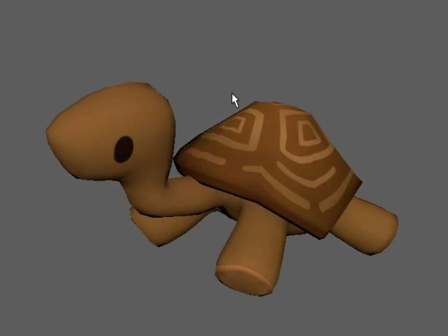 Wooden turtle 3D model_1