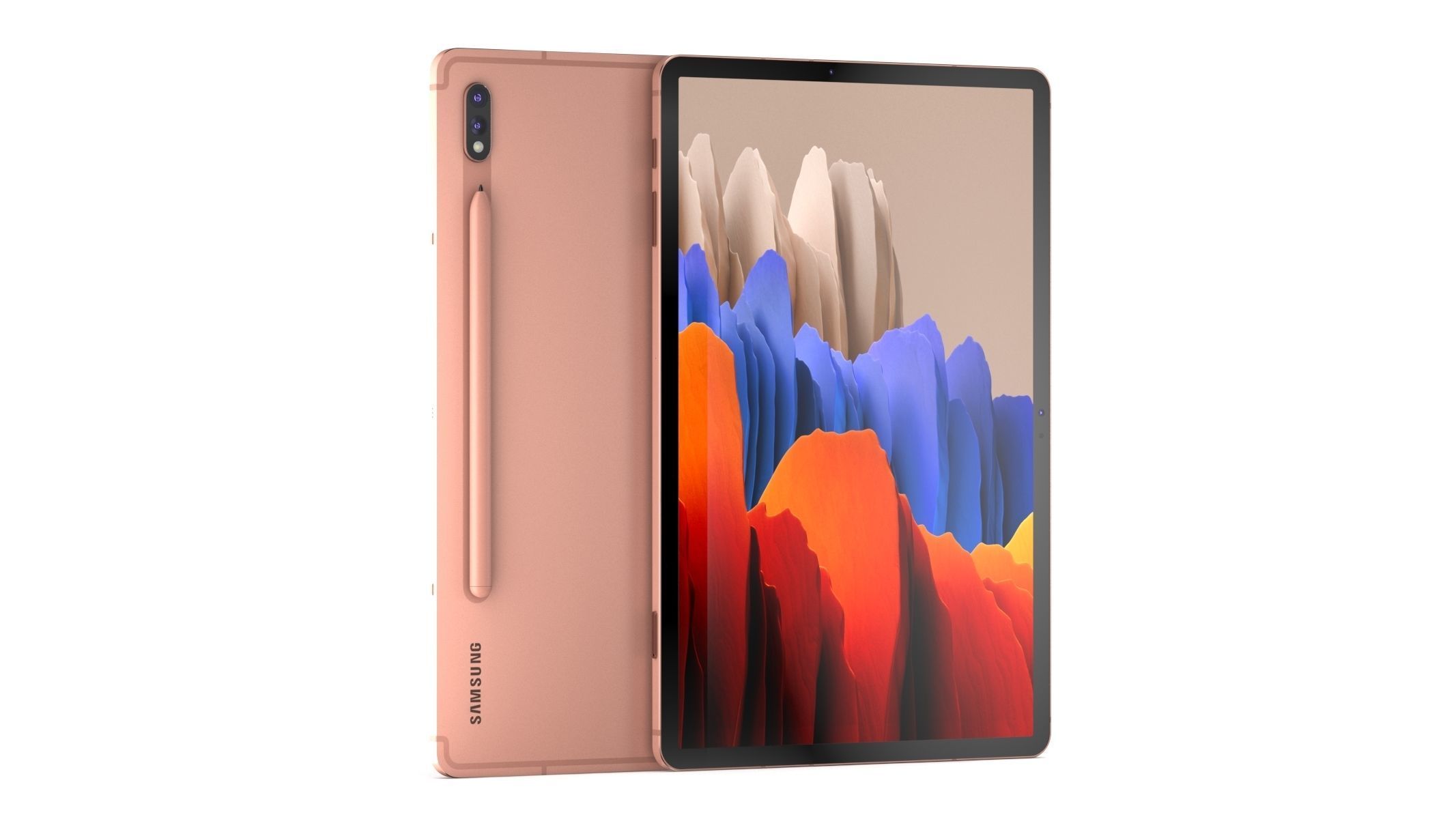 Samsung Galaxy Tab S7 Mystic Bronze 3D model_1