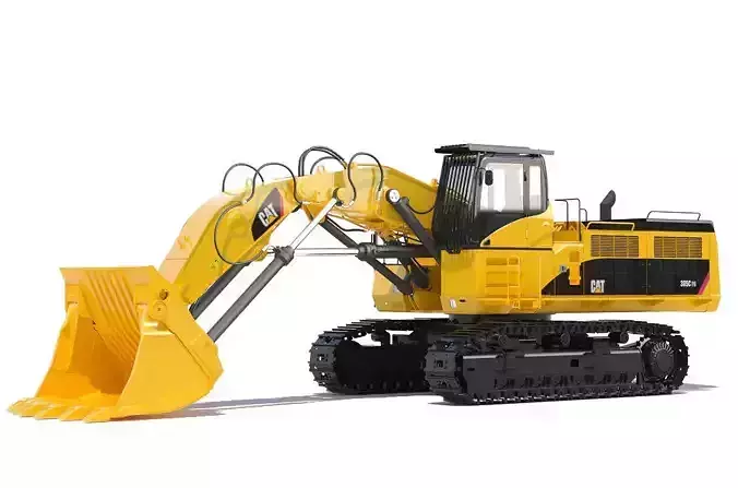 Front shovel excavator Cat 385C 3D model