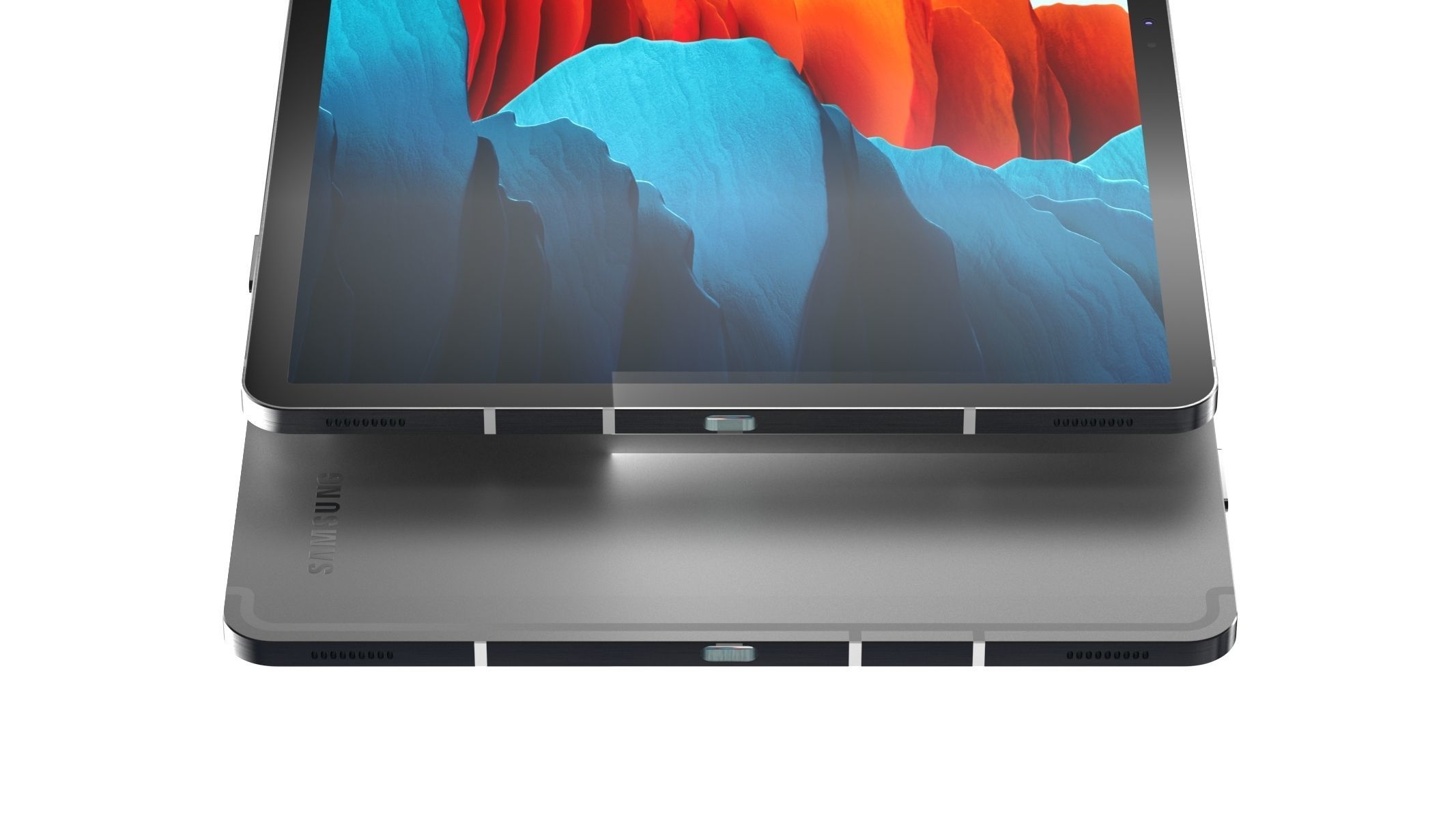 Samsung Galaxy Tab S7 Mystic Silver 3D model_9