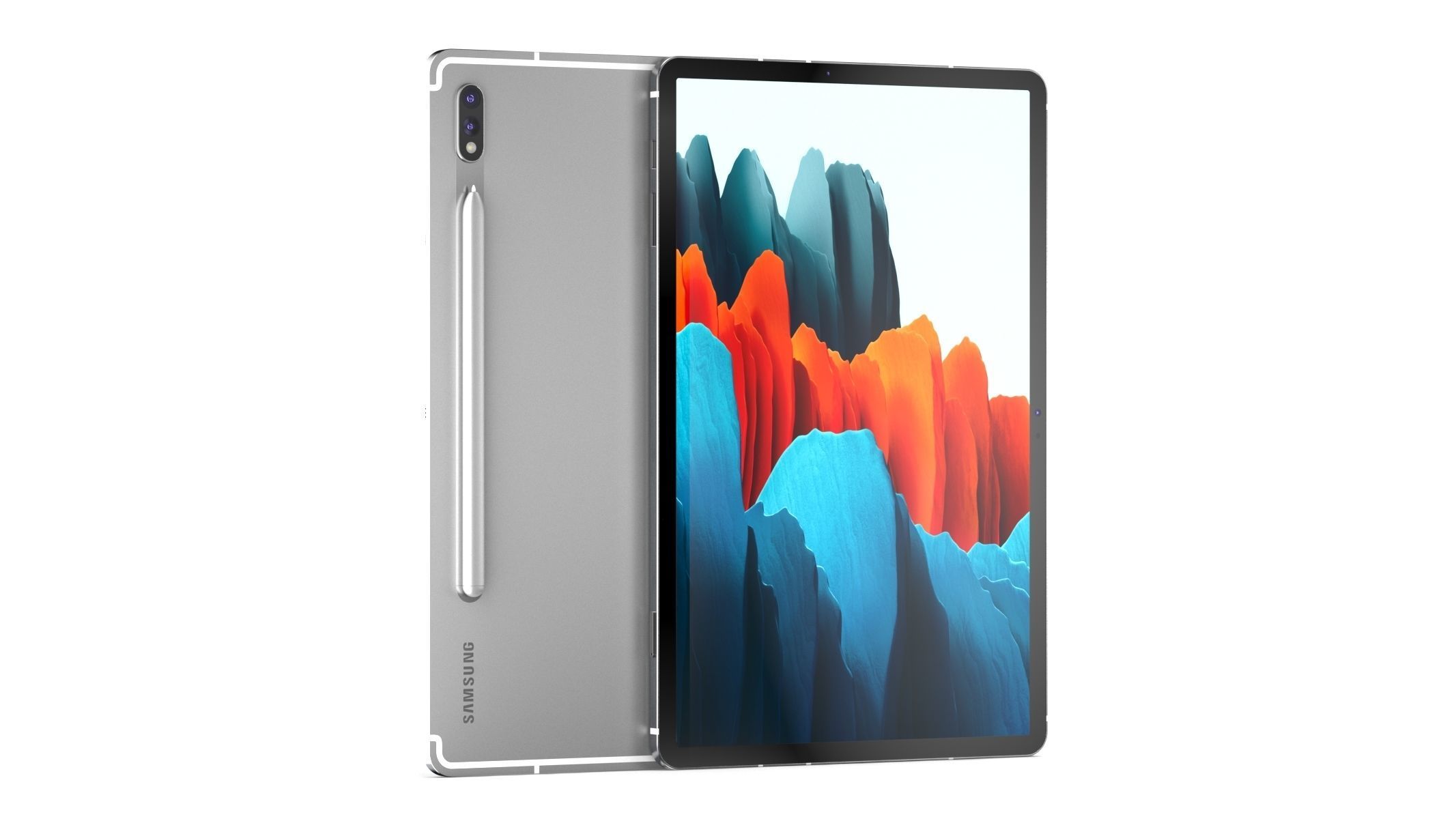 Samsung Galaxy Tab S7 Mystic Silver 3D model_1