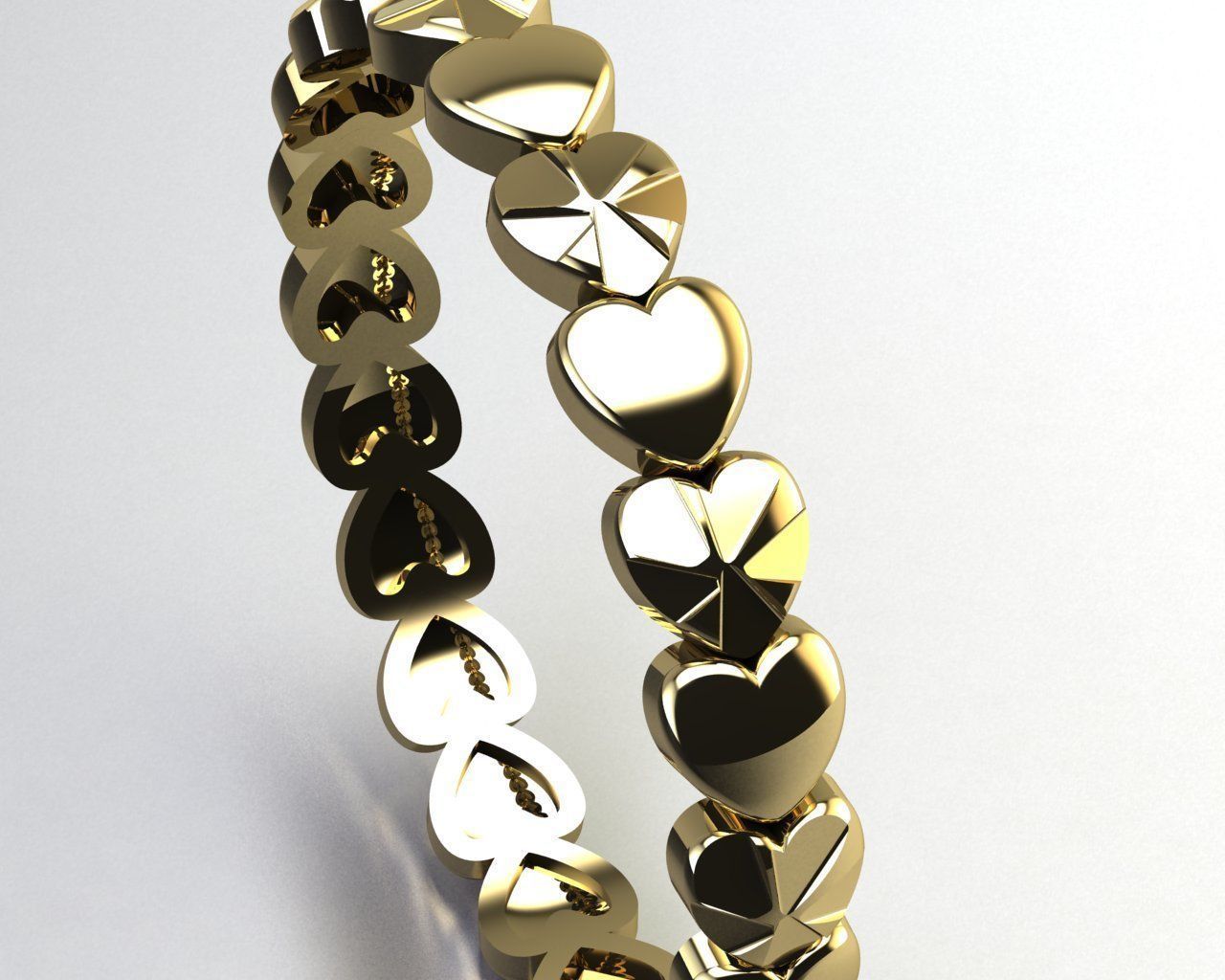 Ring Heart01 3D print model_2