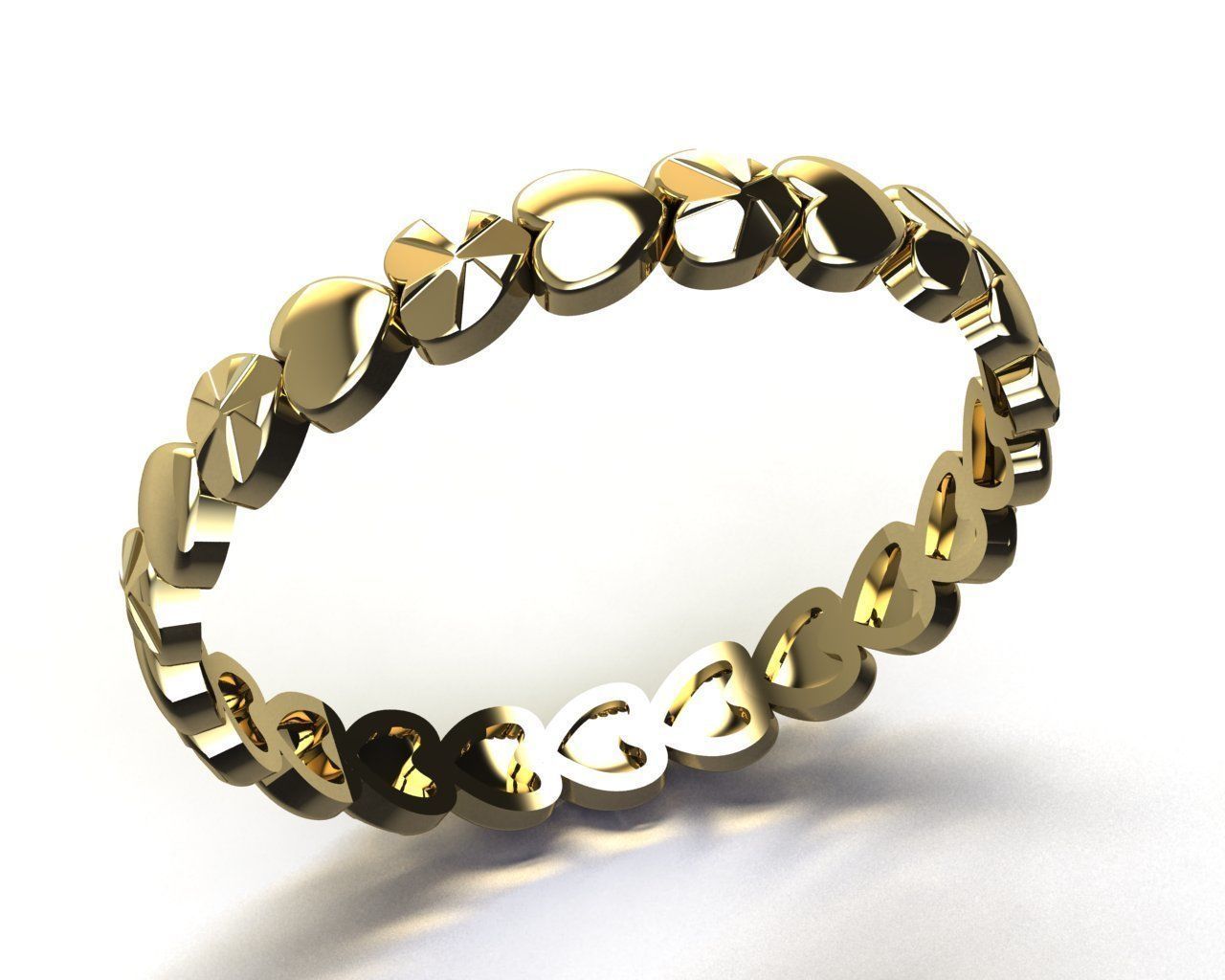 Ring Heart01 3D print model_1