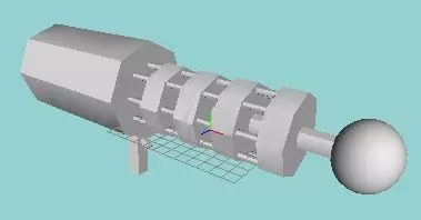 gatling tesla coil rifle ring coil model Free low-poly 3D model_0