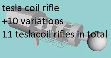 teslapack tesla coil rifle variations tesla coil rifles Free low-poly 3D model_0