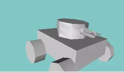 minigun tank Free low-poly 3D model
