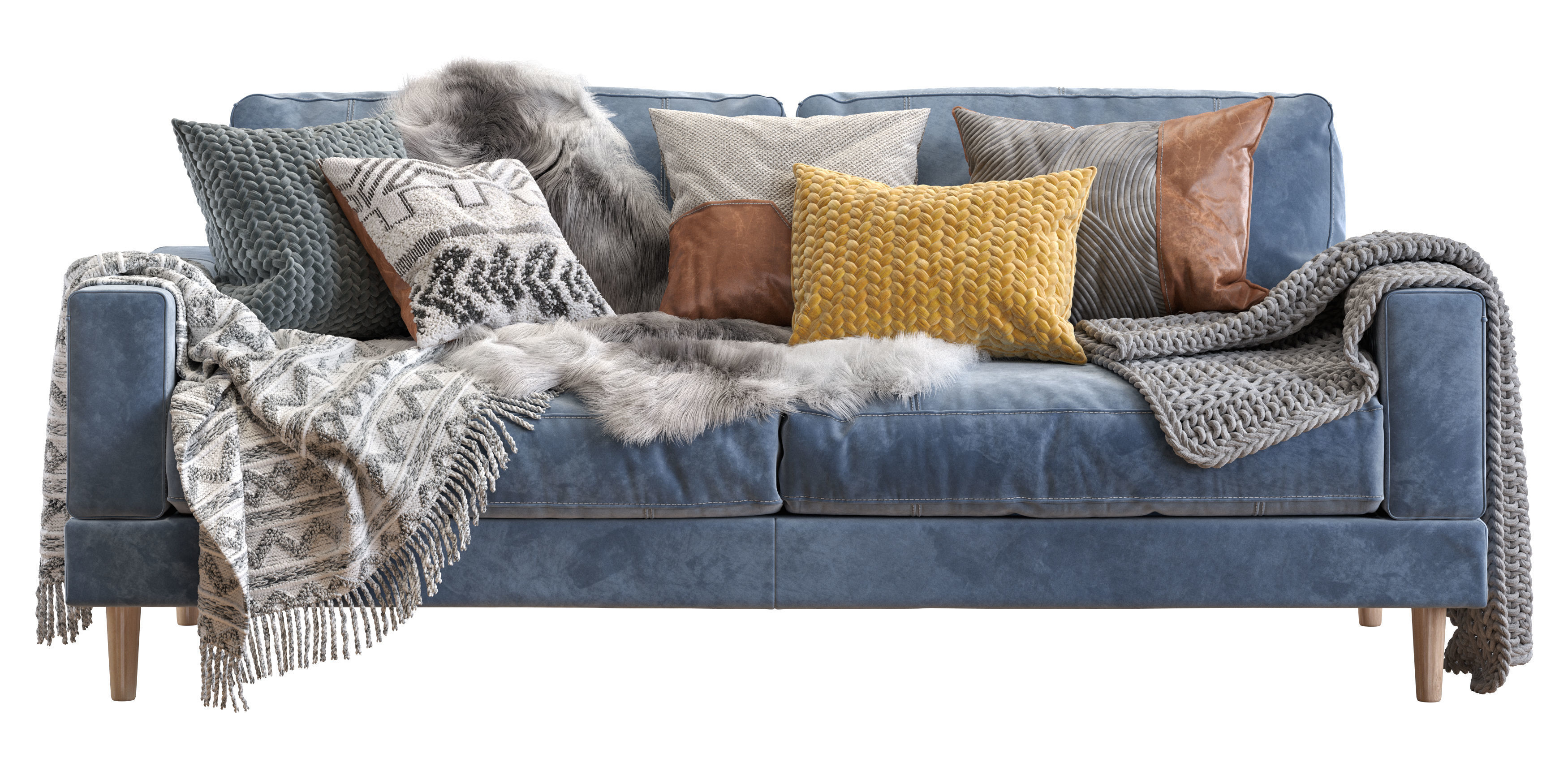 Capri sofa 210 cm 2 3D model_2