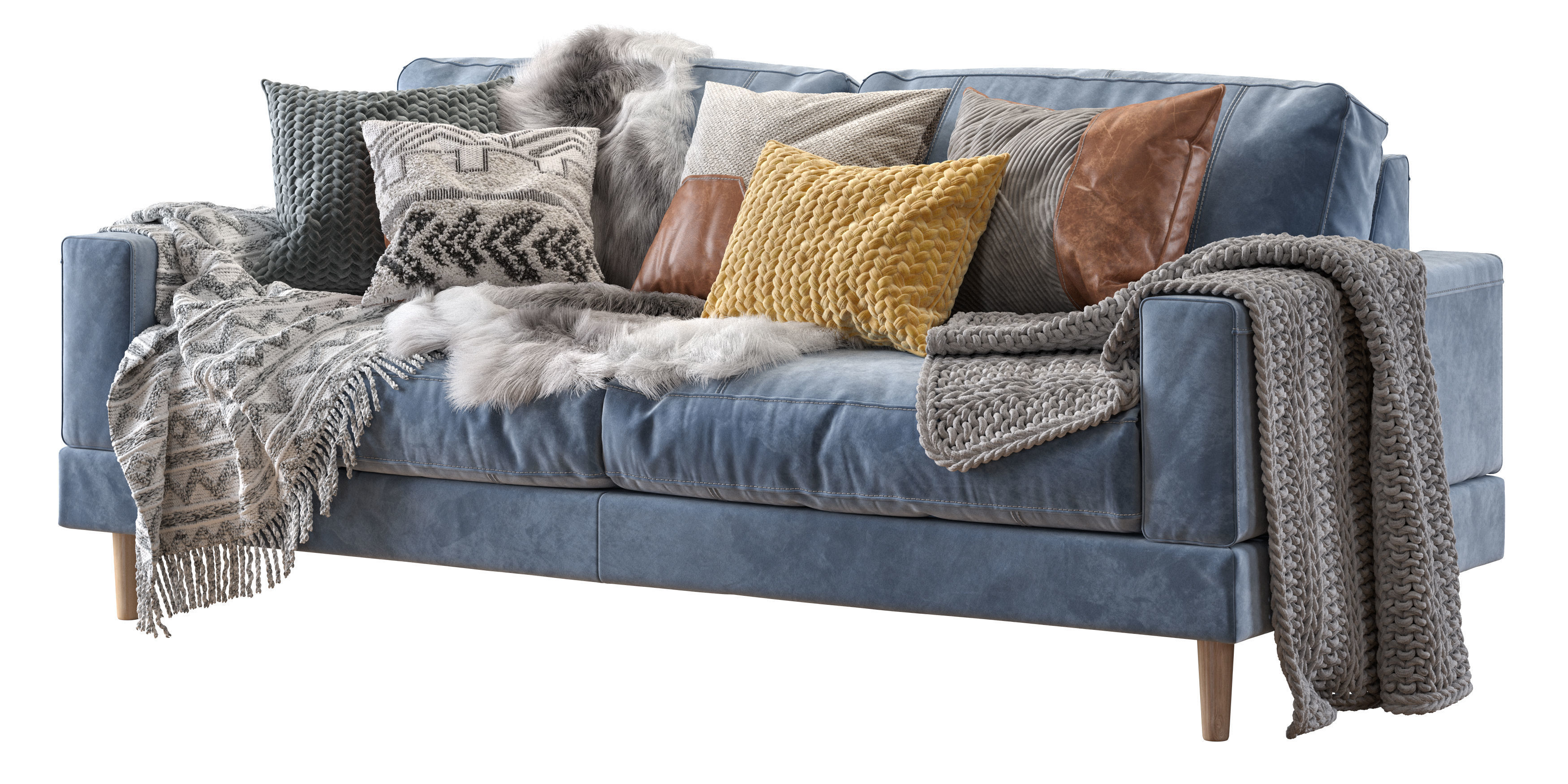 Capri sofa 210 cm 2 3D model_3