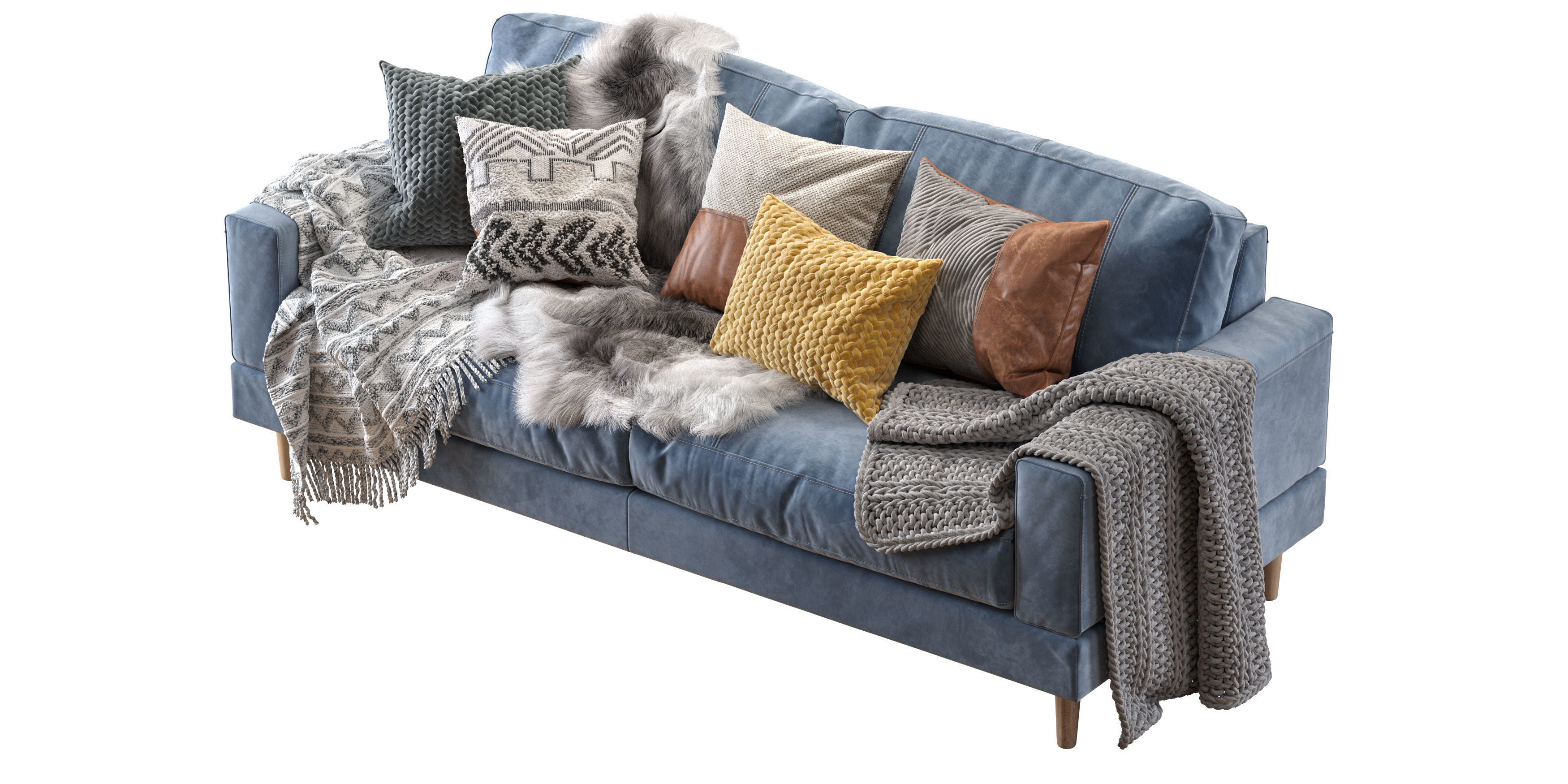 Capri sofa 210 cm 2 3D model_5