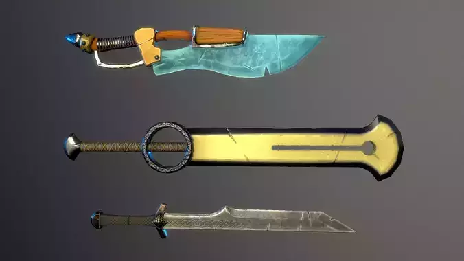 Set of fantasy swords