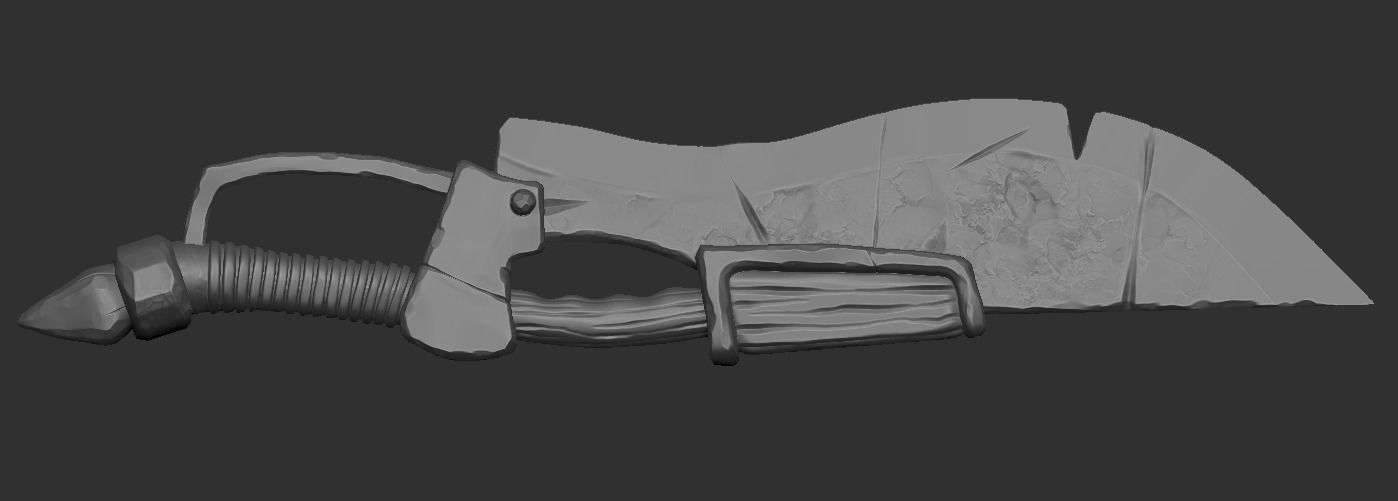 Set of fantasy swords Low-poly 3D model_8