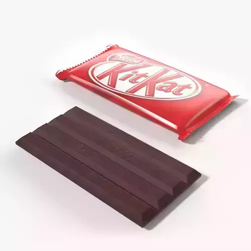 KitKat chocolate bar Low-poly 3D model