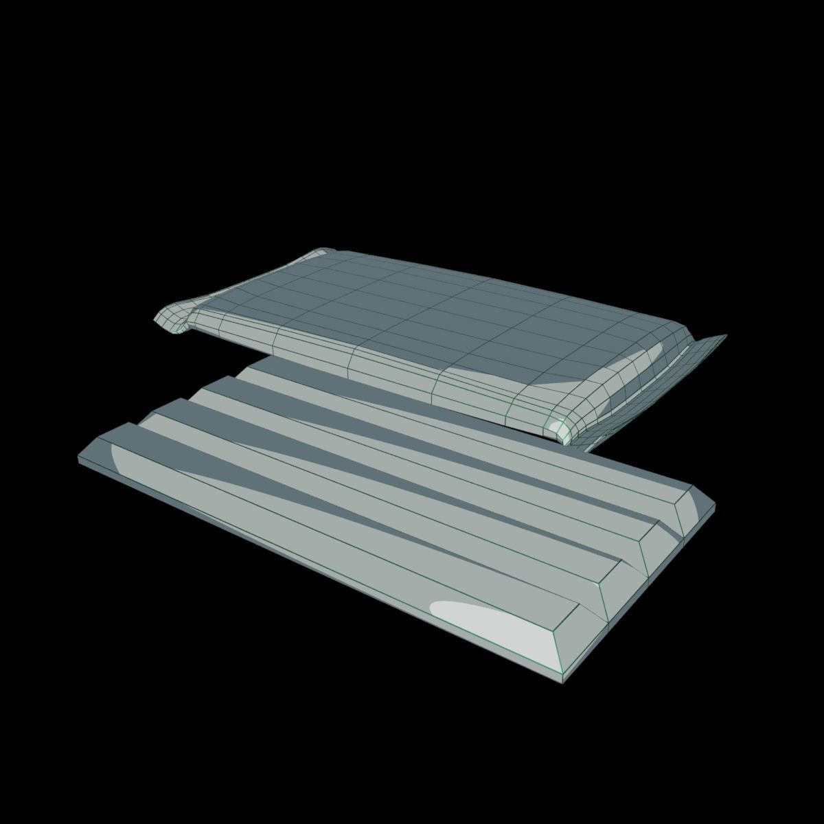 KitKat chocolate bar Low-poly 3D model_7