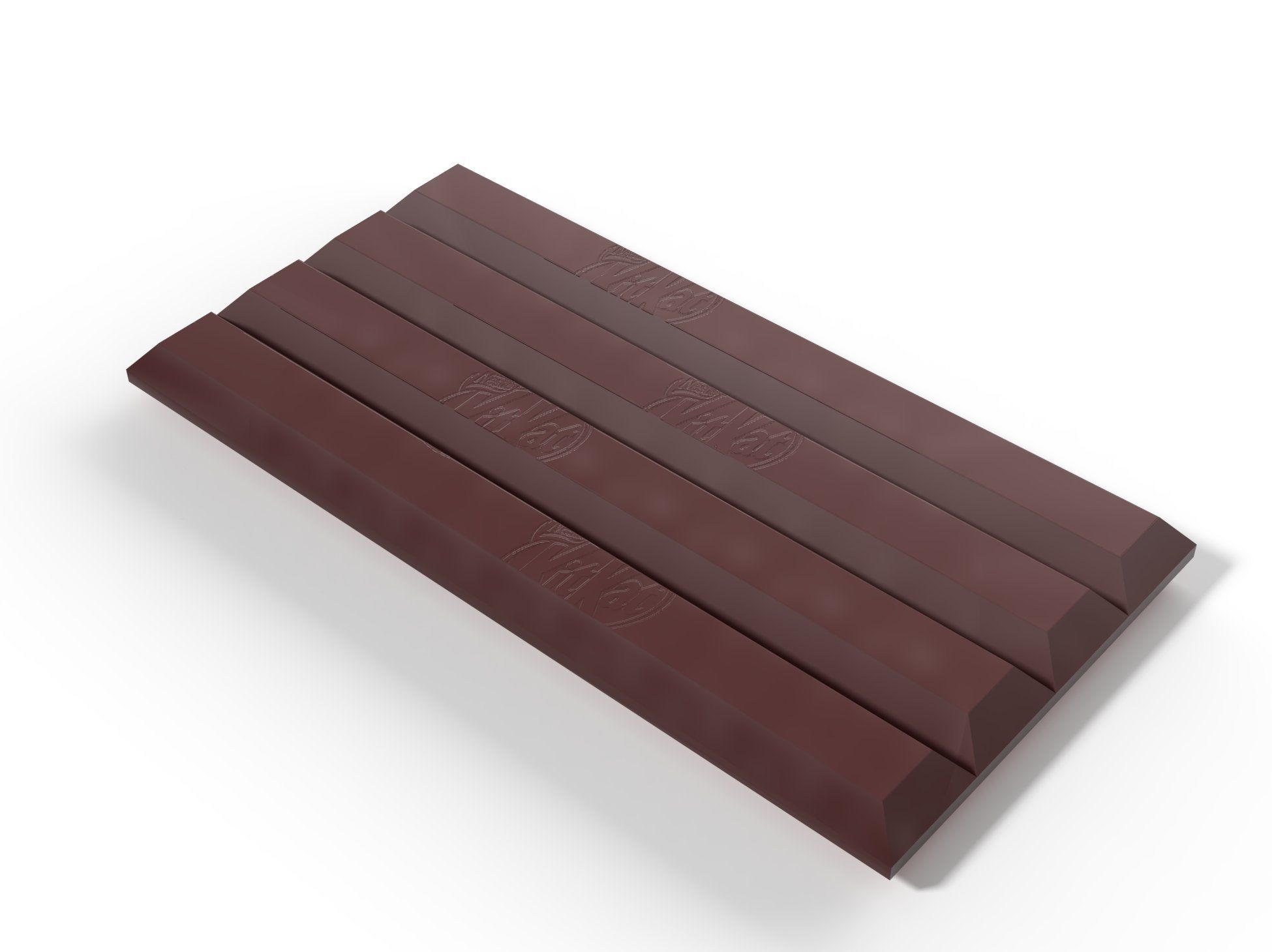 KitKat chocolate bar Low-poly 3D model_6