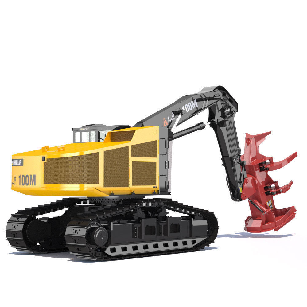 Tracked Feller Buncher Cat 551 3D model_3