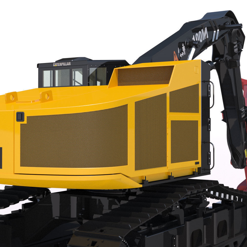 Tracked Feller Buncher Cat 551 3D model_11