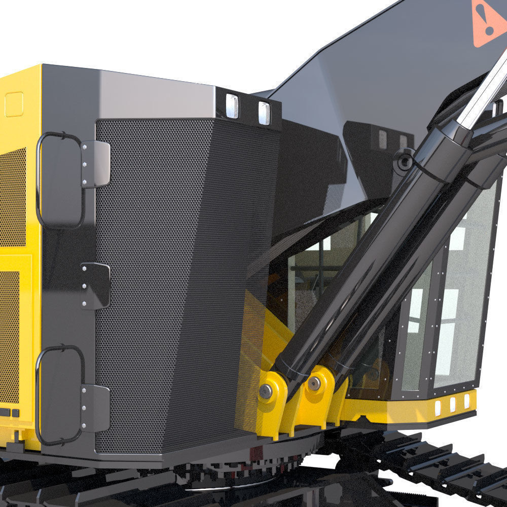 Tracked Feller Buncher Cat 551 3D model_12