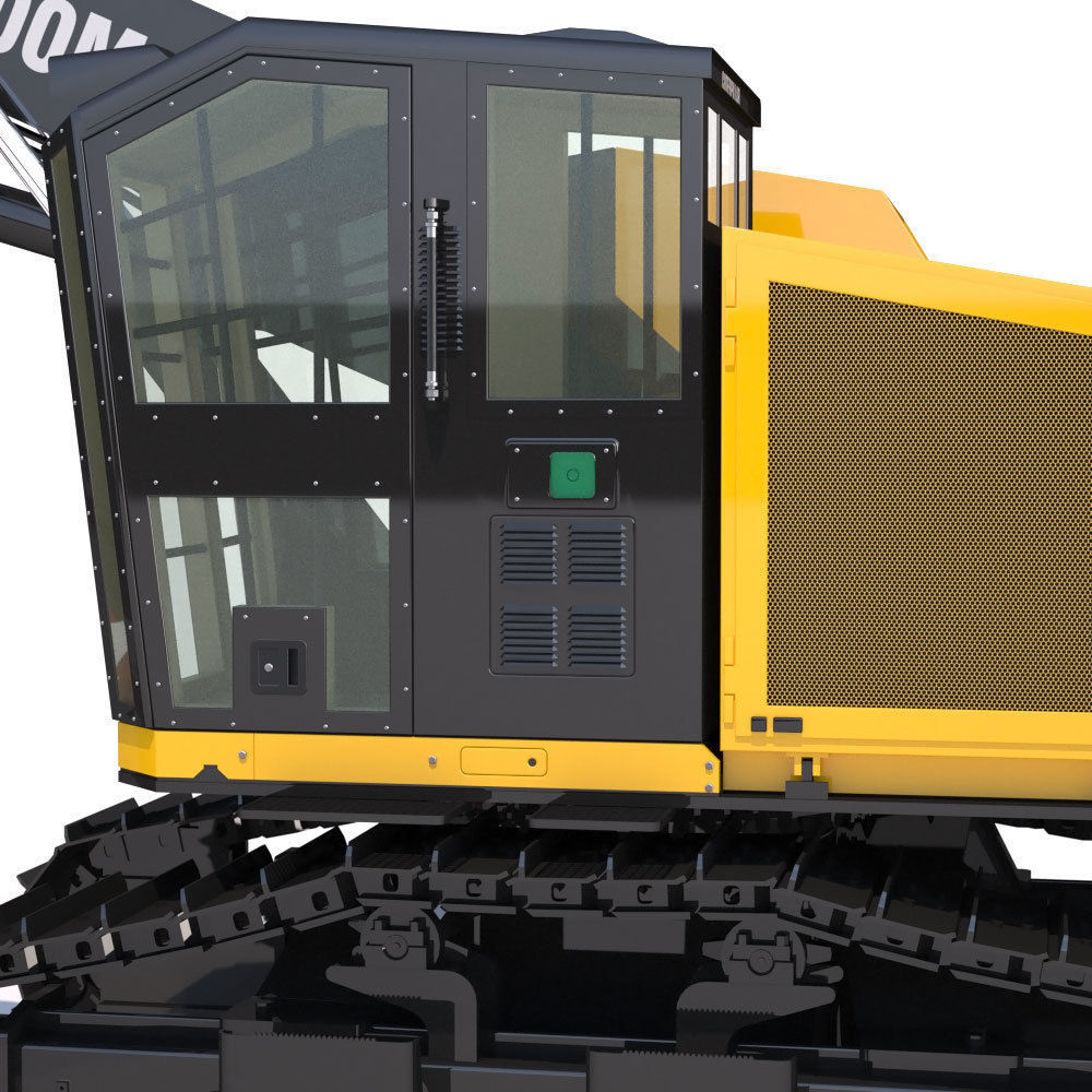 Tracked Feller Buncher Cat 551 3D model_9