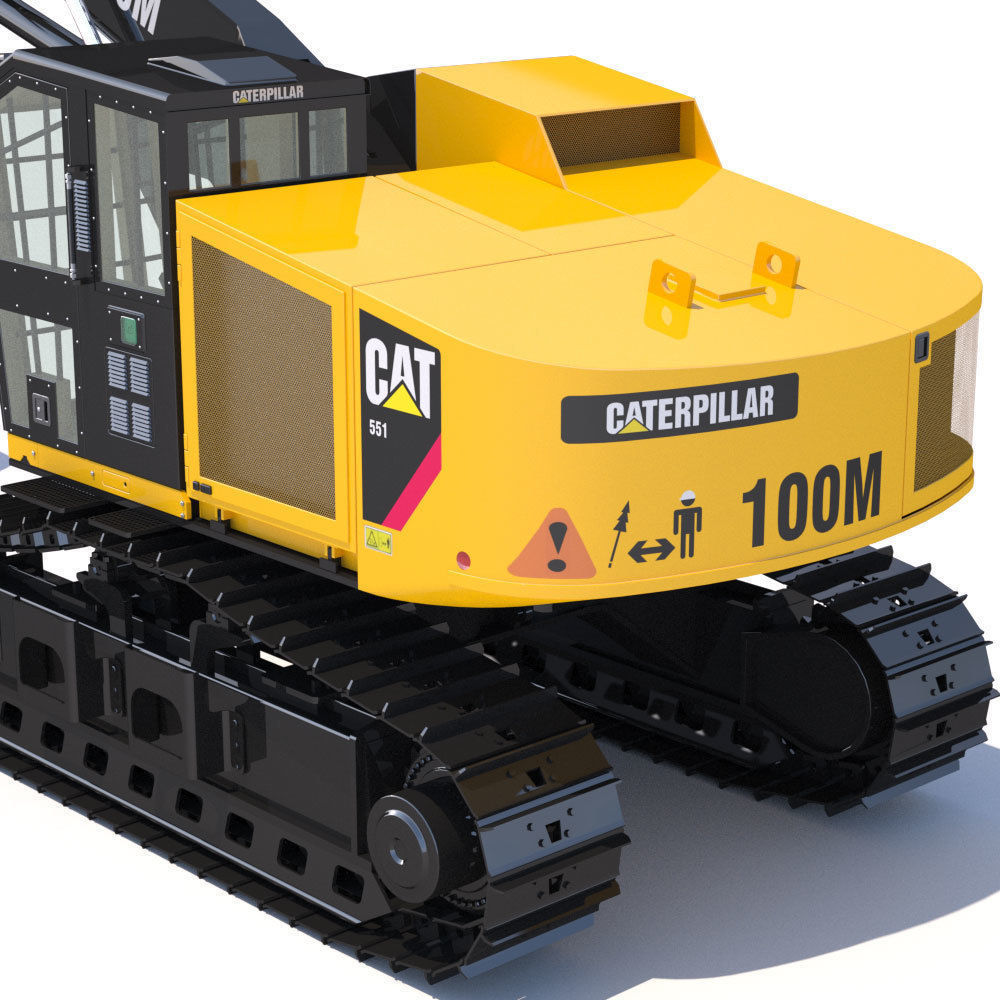 Tracked Feller Buncher Cat 551 3D model_10