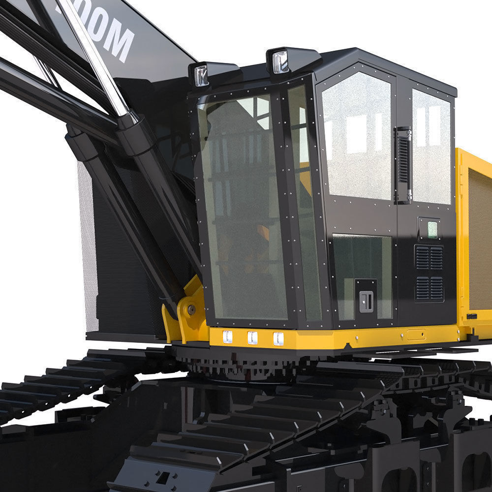 Tracked Feller Buncher Cat 551 3D model_8
