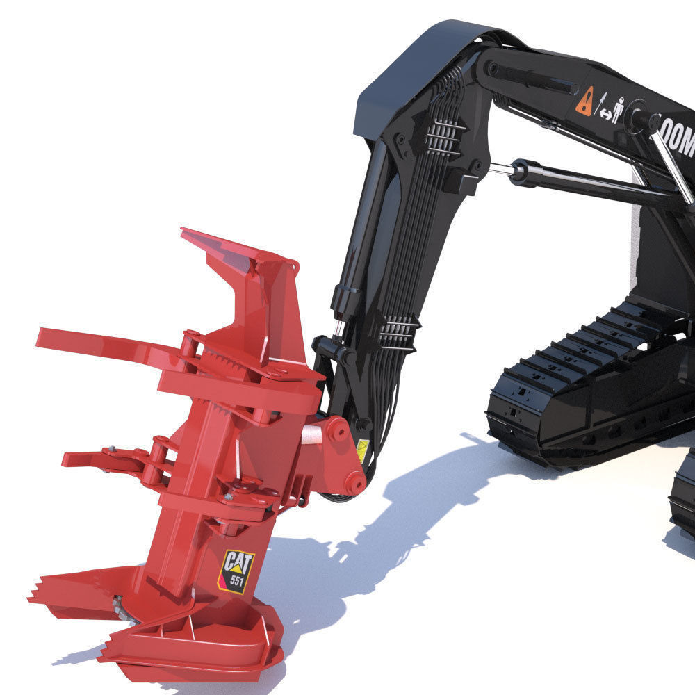 Tracked Feller Buncher Cat 551 3D model_14