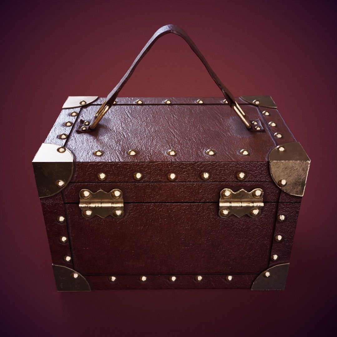 Stud Box Low-poly 3D model_6