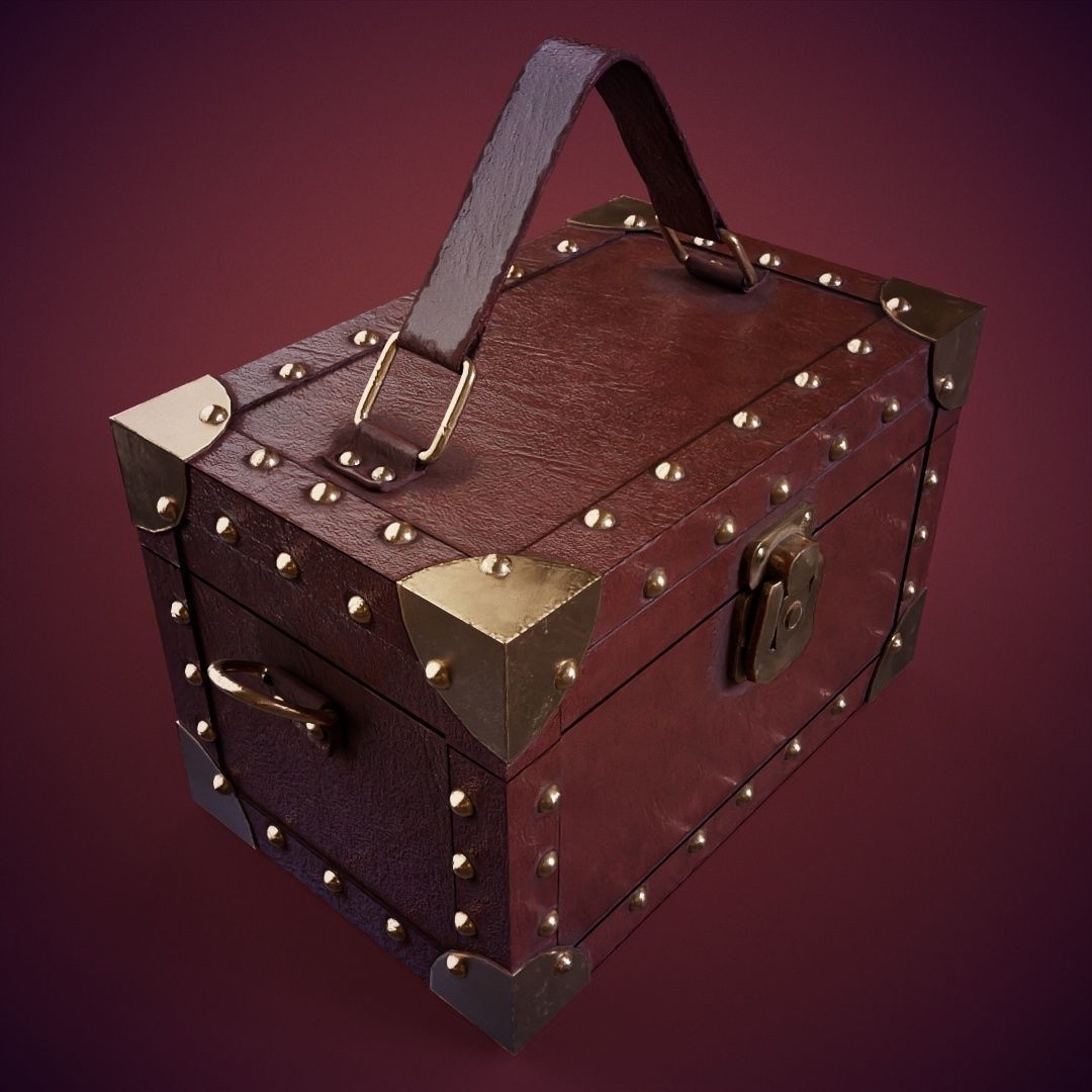 Stud Box Low-poly 3D model_8